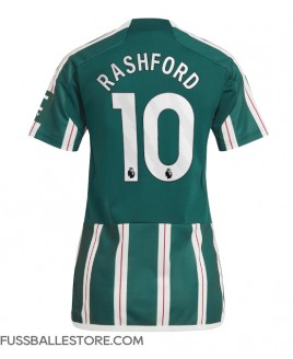 Günstige Manchester United Marcus Rashford #10 Auswärtstrikot Damen 2023-24 Kurzarm